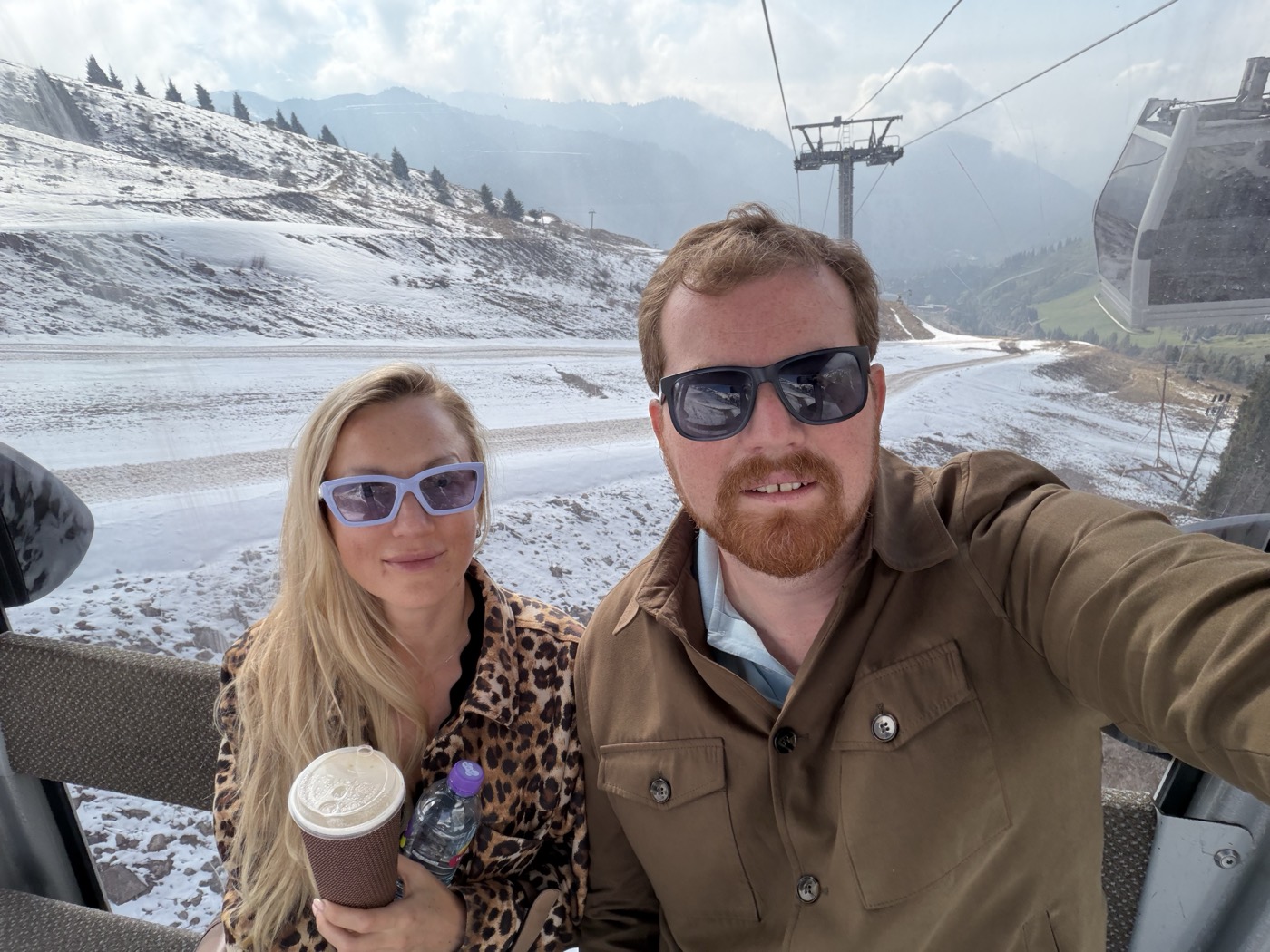 Mountain gondola in Kazakhstan