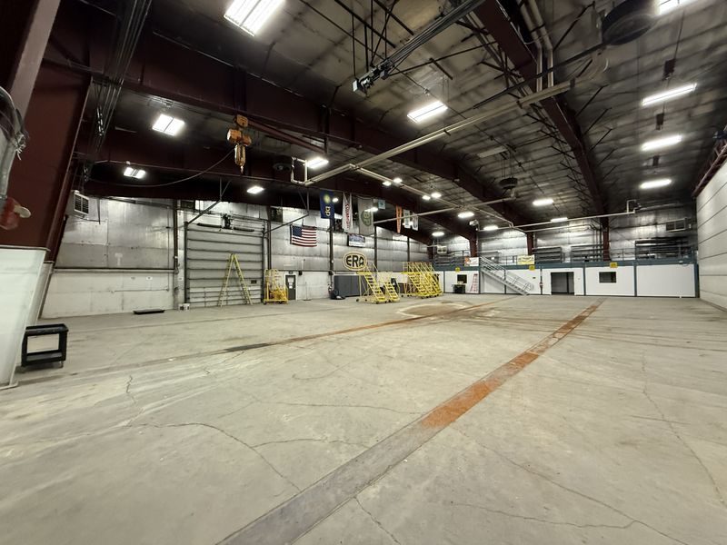 Inside an ERA hangar at Deadhorse Airport